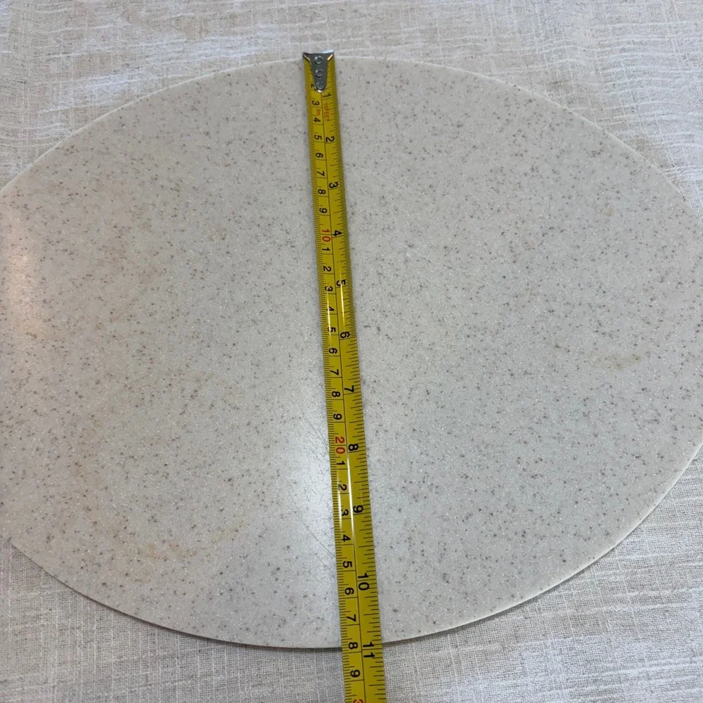 Vintage Oval‎ Speckled Stone Look Cutting Board Serving Platter Beige 14x11